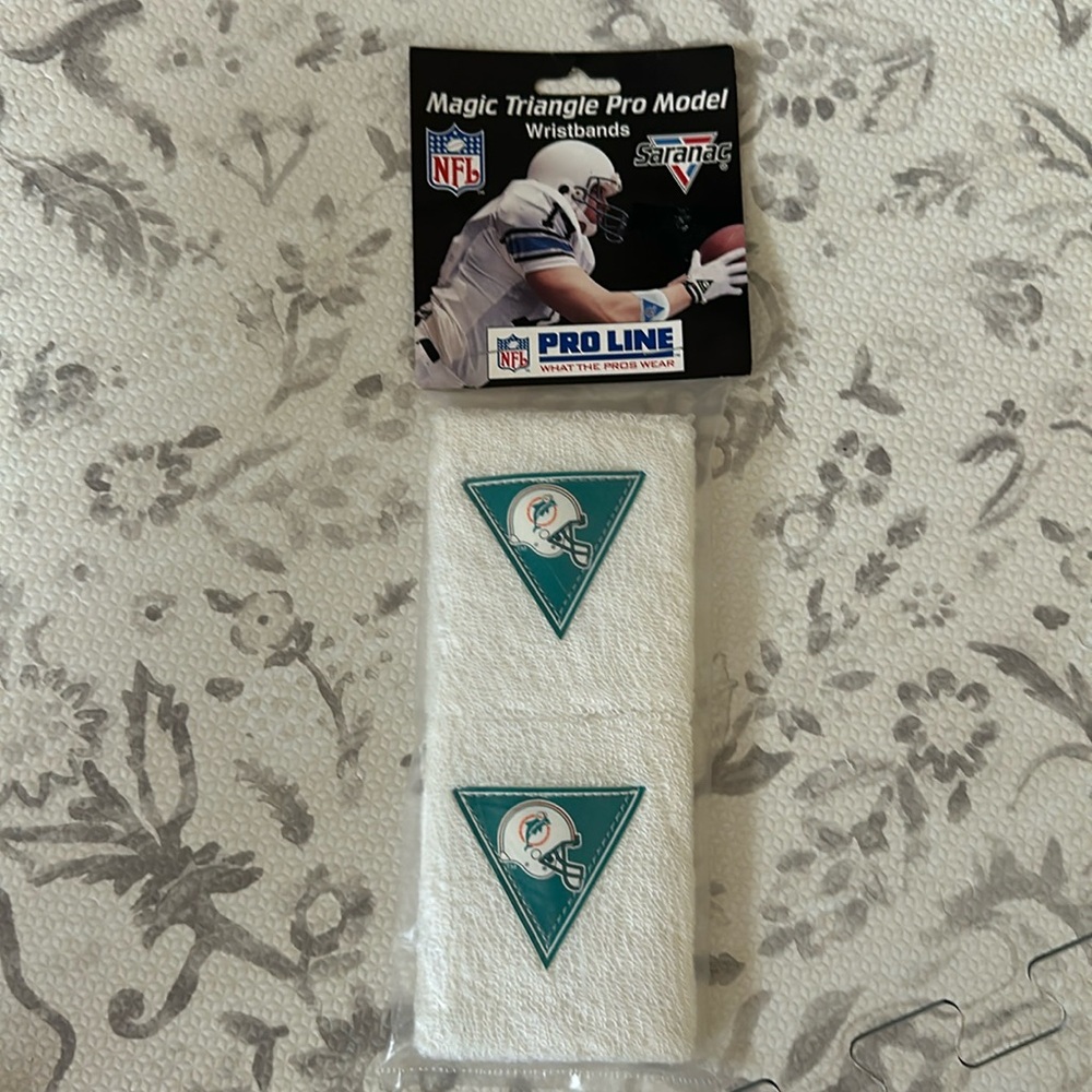 Vintage NFL Miami Dolphins Pro Line Wristbands